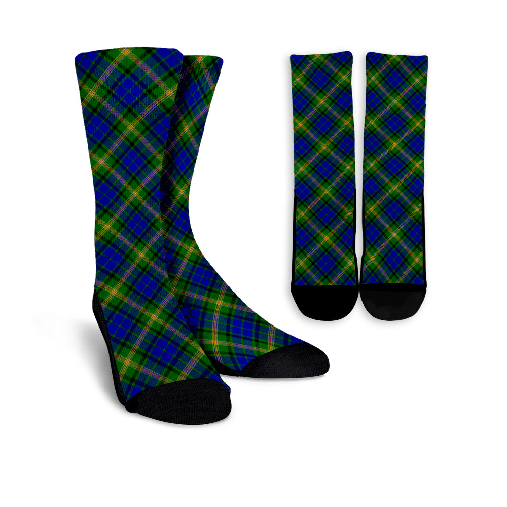 Maitland Tartan Socks, Cross Tartan Plaid Socks, Long Tartan Socks Cross Style TS23