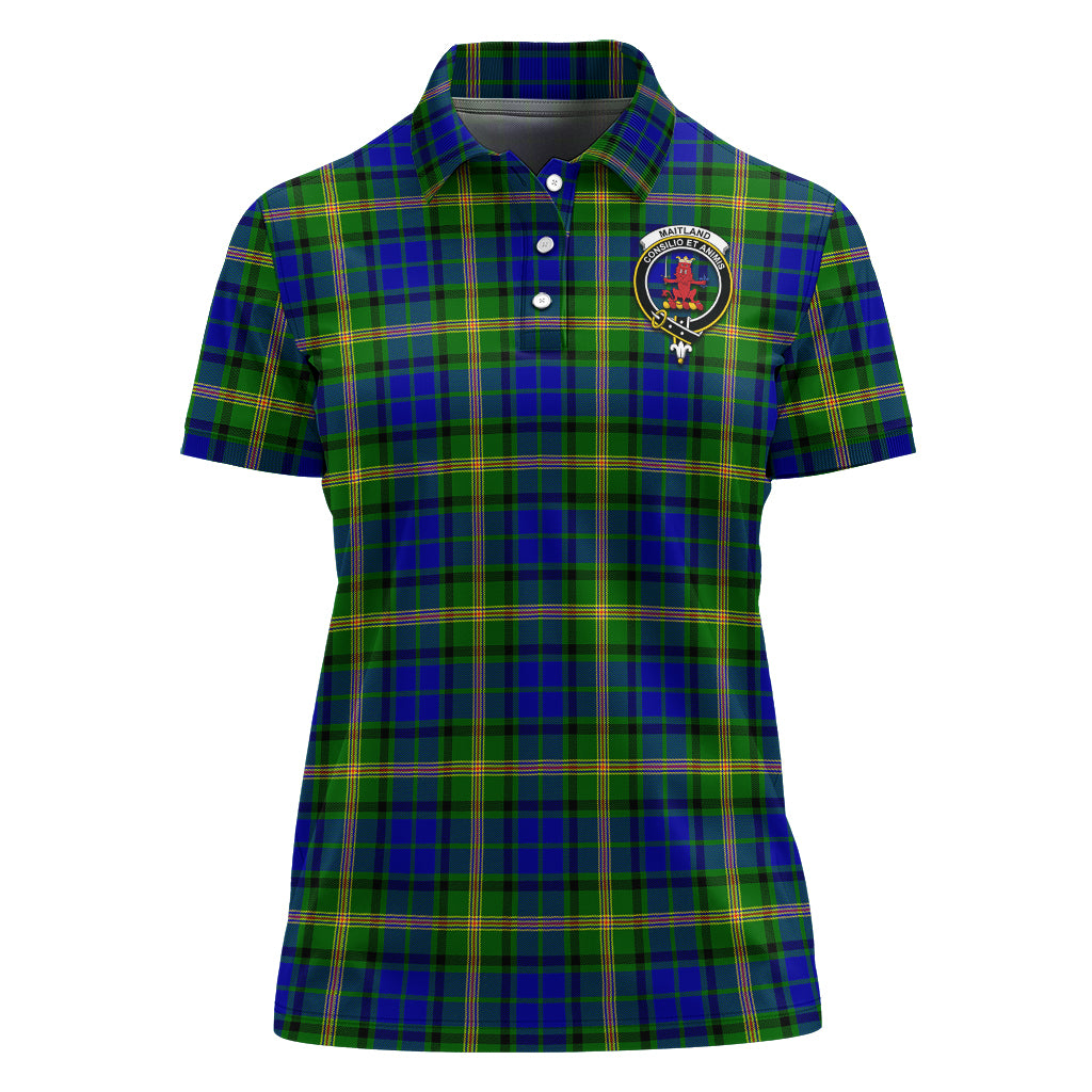 maitland-family-crest-tartan-golf-polo-for-women-tartan-womens-polo-shirts