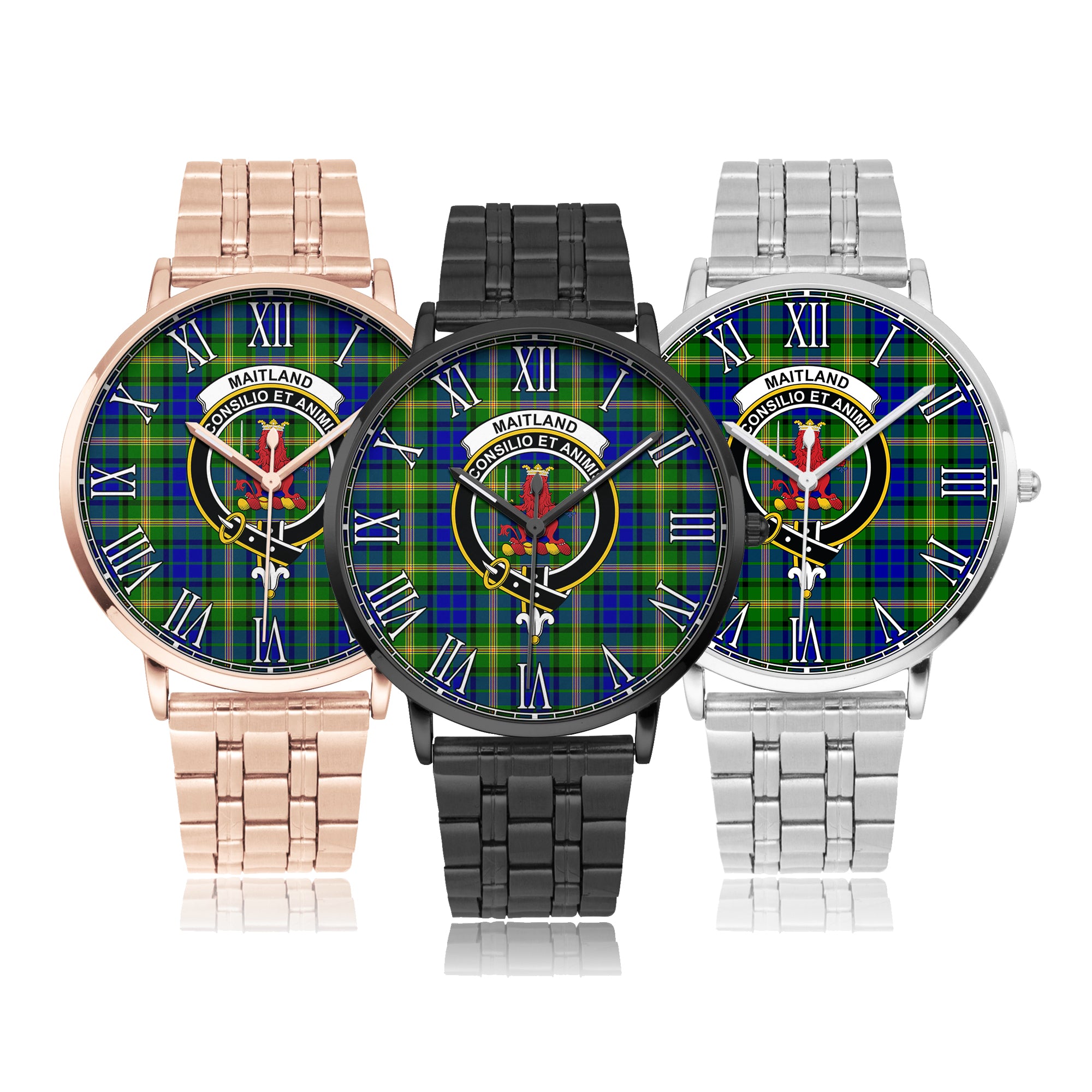 maitland-family-crest-quartz-watch-with-stainless-steel-trap-tartan-instafamous-quartz-stainless-steel-watch