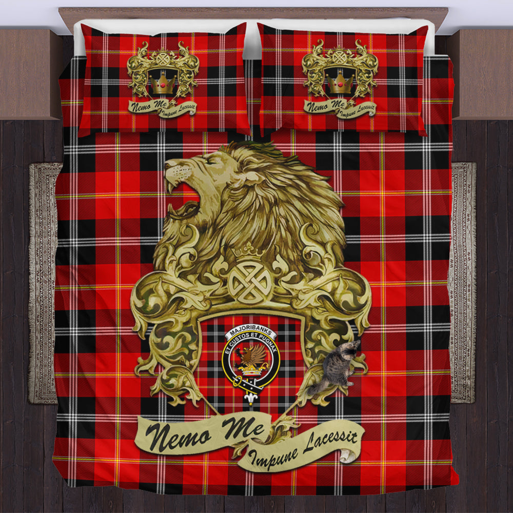 majoribanks-tartan-bedding-set-motto-nemo-me-impune-lacessit-with-vintage-lion-family-crest-tartan-plaid-duvet-cover-scottish-tartan-plaid-comforter-vintage-style