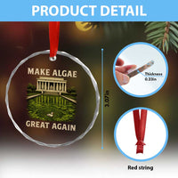 Make Algae Great Again Crystal Glass Ornament Funny Lincoln Memorial Reflecting Pool