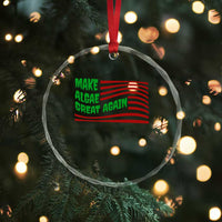 Make Algae Great Again Crystal Glass Ornament Funny Political Satire American Flag Meme