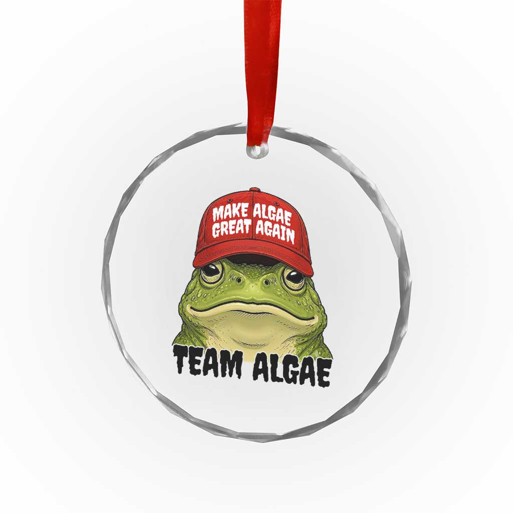 Make Algae Great Again Crystal Glass Ornament Funny Political Satire Nature Lover Gift
