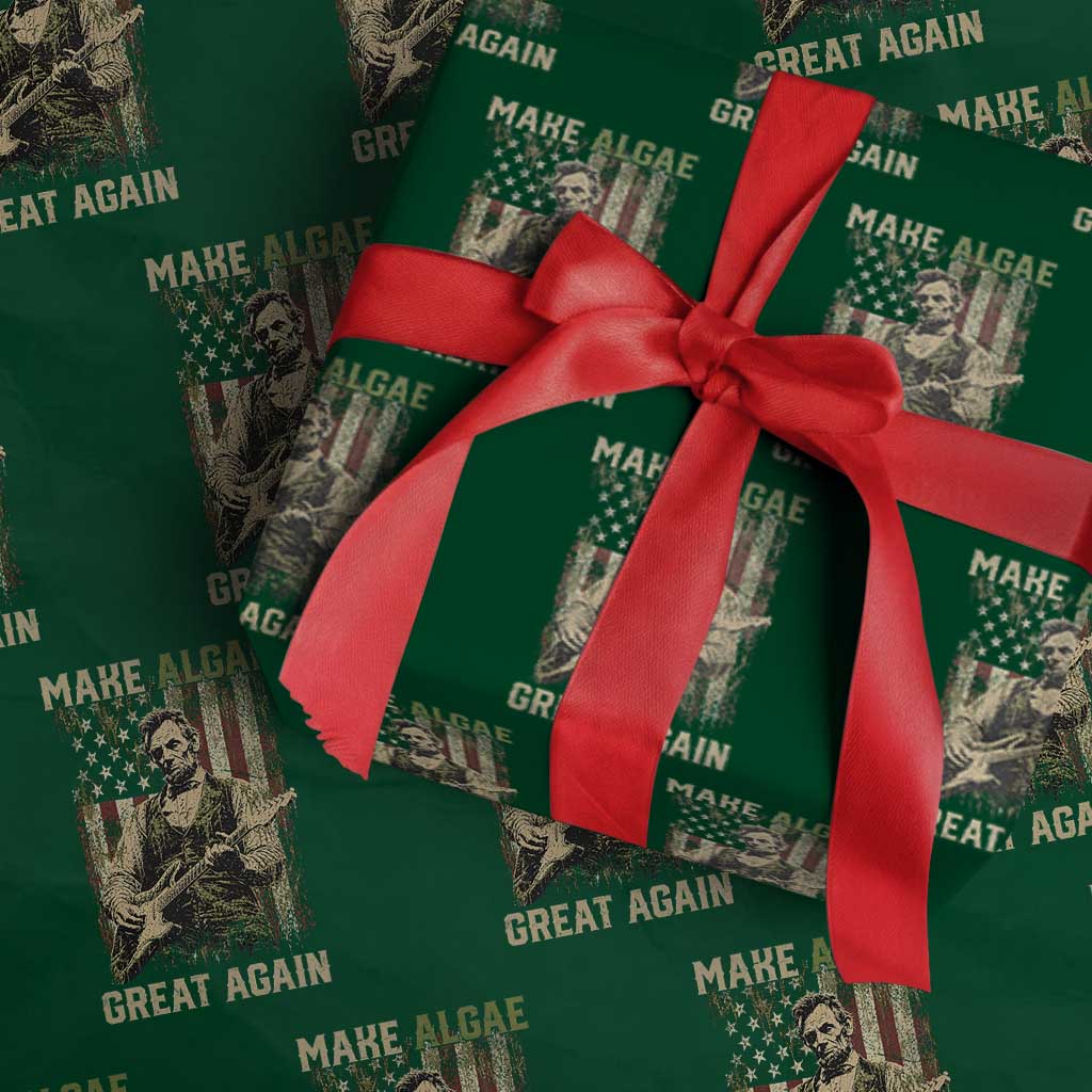 Make Algae Great Again Wrapping Paper Roll Funny Lincoln Political Satire Humor