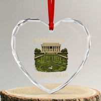 Make Algae Great Again Heart Crystal Glass Ornament Funny Lincoln Memorial Reflecting Pool