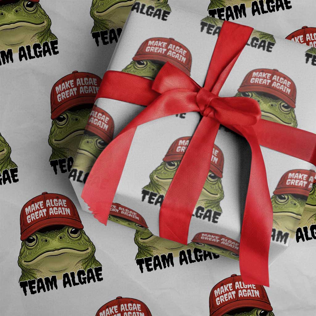Make Algae Great Again Wrapping Paper Roll Funny Political Satire Nature Lover Gift