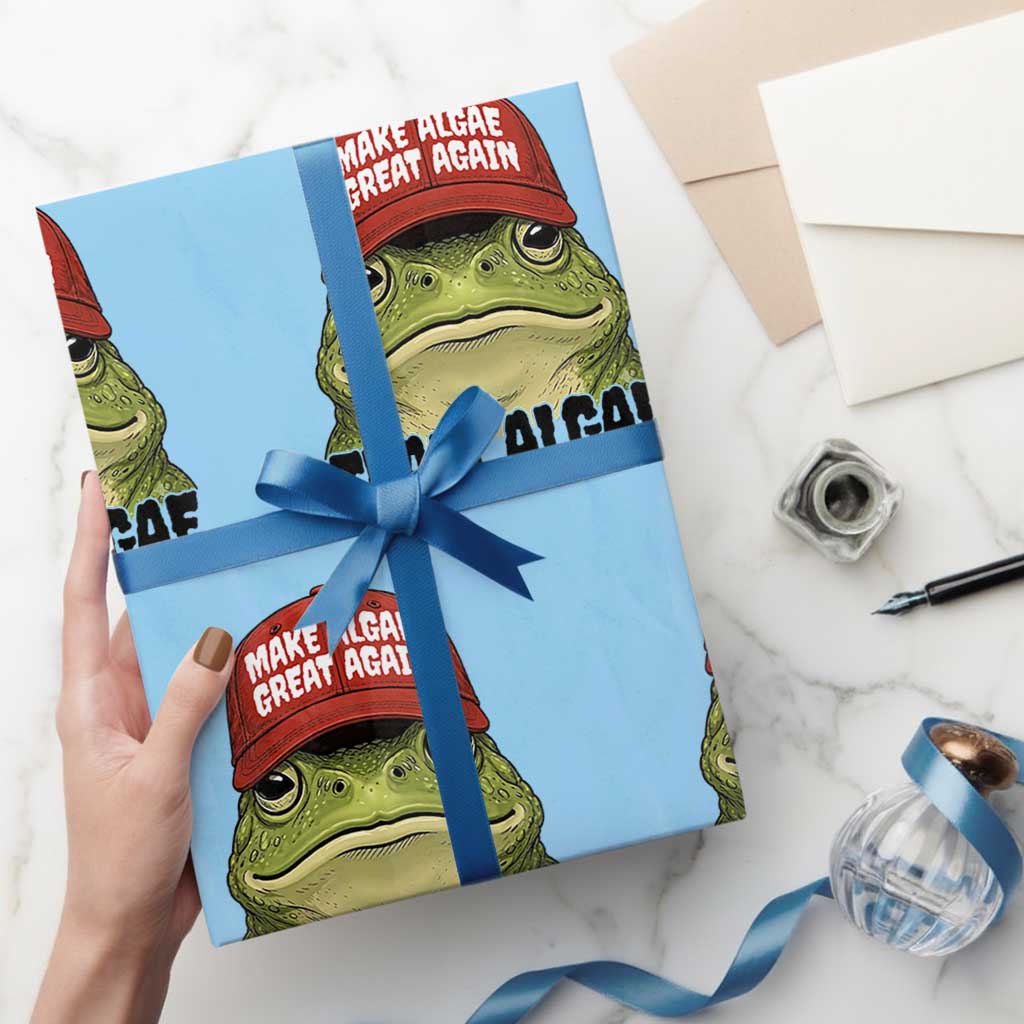 Make Algae Great Again Wrapping Paper Roll Funny Political Satire Nature Lover Gift