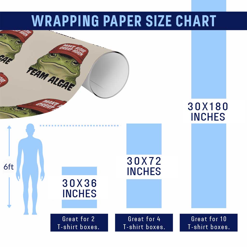 Make Algae Great Again Wrapping Paper Roll Funny Political Satire Nature Lover Gift