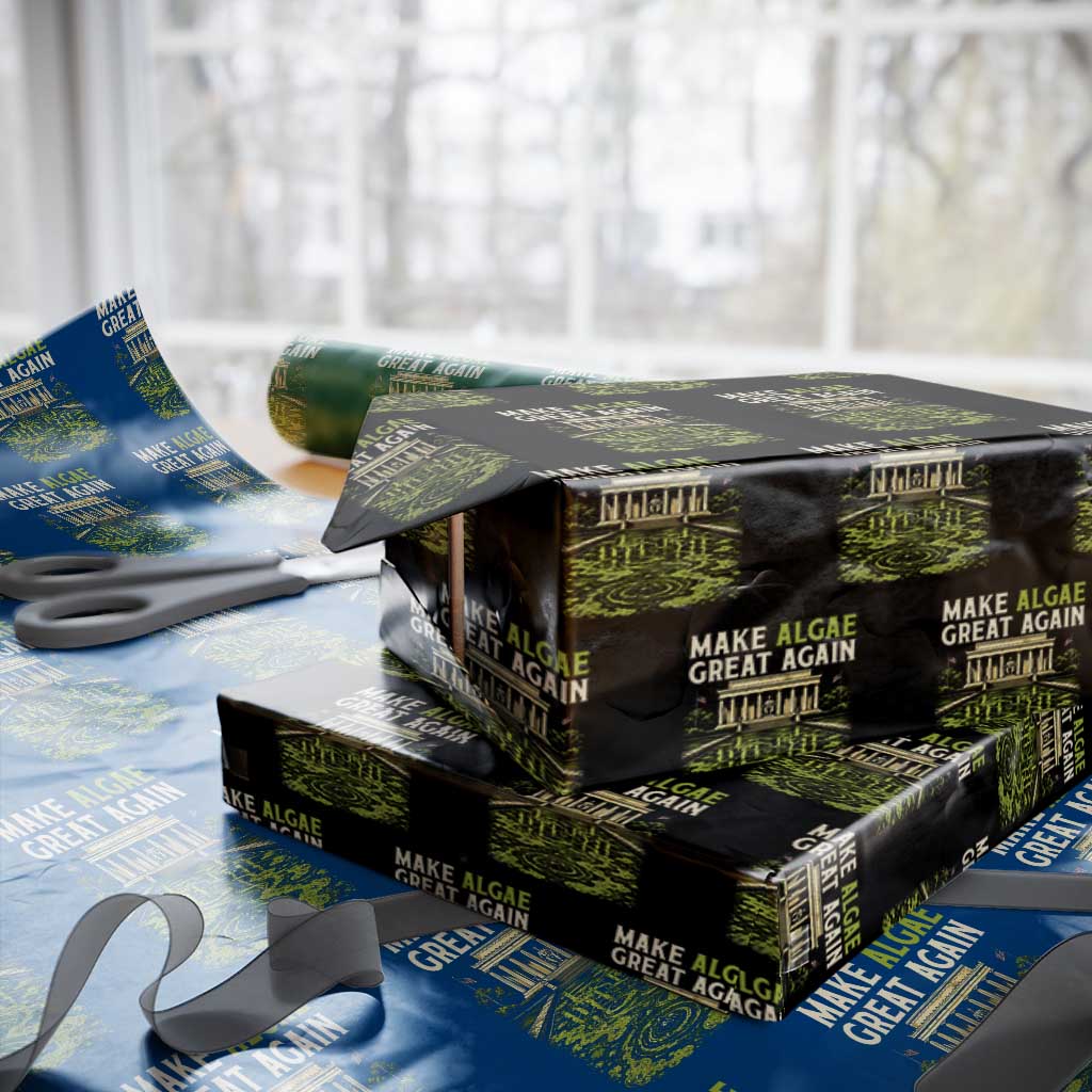 Make Algae Great Again Lincoln Memorial Reflecting Pool Graphic Wrapping Paper Roll Funny Washington DC Viral Swamp Meme