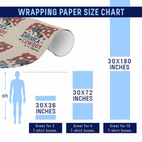 Make America Cowboy Again Patriotic Western Wrapping Paper Roll Bucking Bronco Star Spangled USA Flag Inspired Country