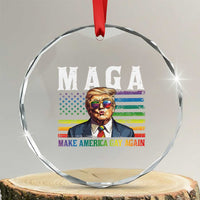 Make America Gay Again Crystal Glass Ornament LGBTQ Political Satire