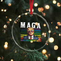 Make America Gay Again Crystal Glass Ornament LGBTQ Political Satire
