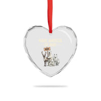 Make America Go Away Heart Crystal Glass Ornament Greenland Support Gift