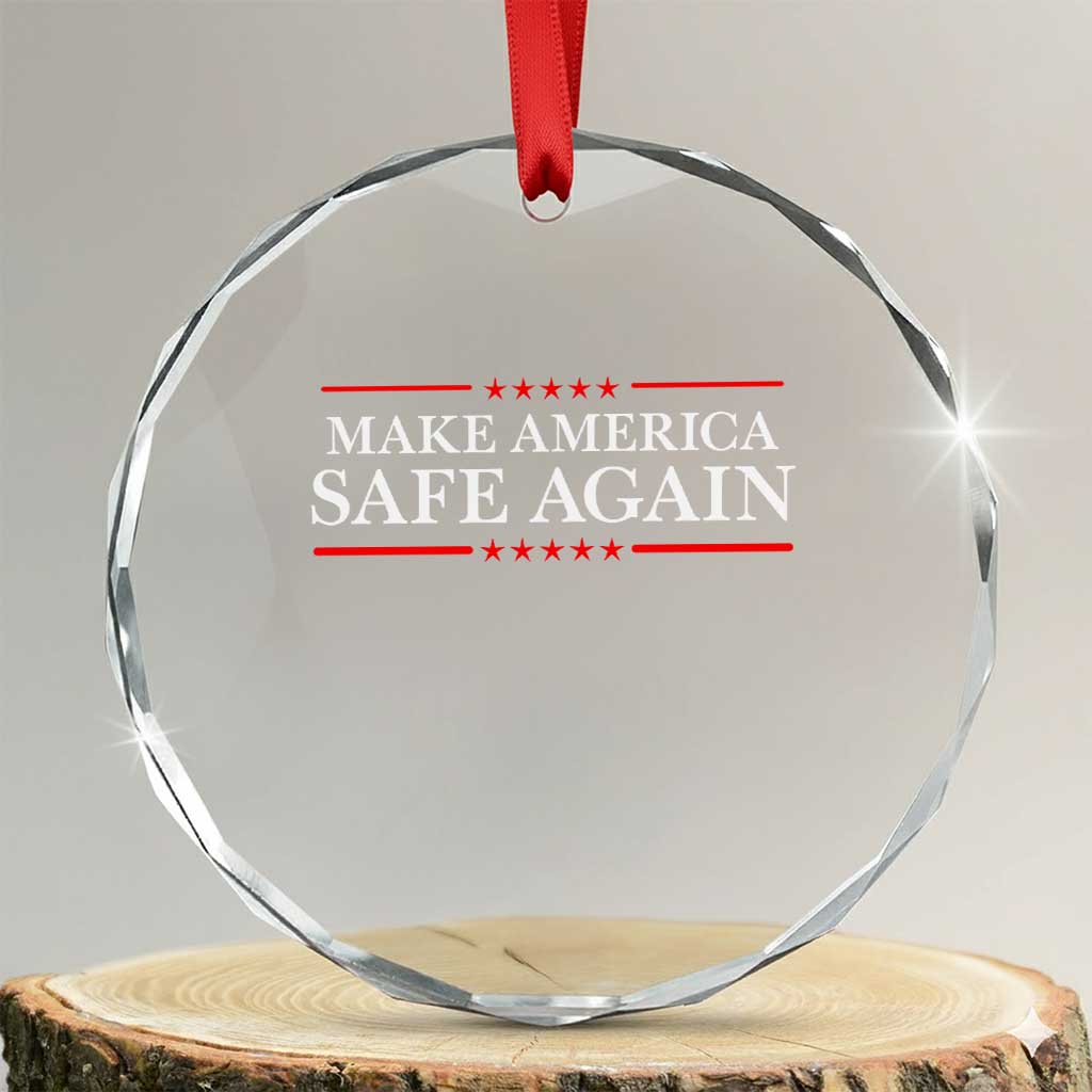 Make America Safe Again Crystal Glass Ornament Funny US Patriotic 4th of July