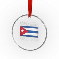 Make Cuba Great Again Crystal Glass Ornament Vintage Cuban Map