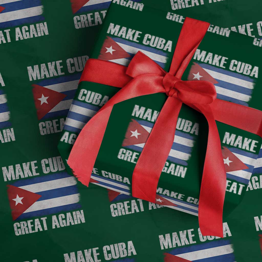 Make Cuba Great Again Wrapping Paper Roll Vintage Cuban Map