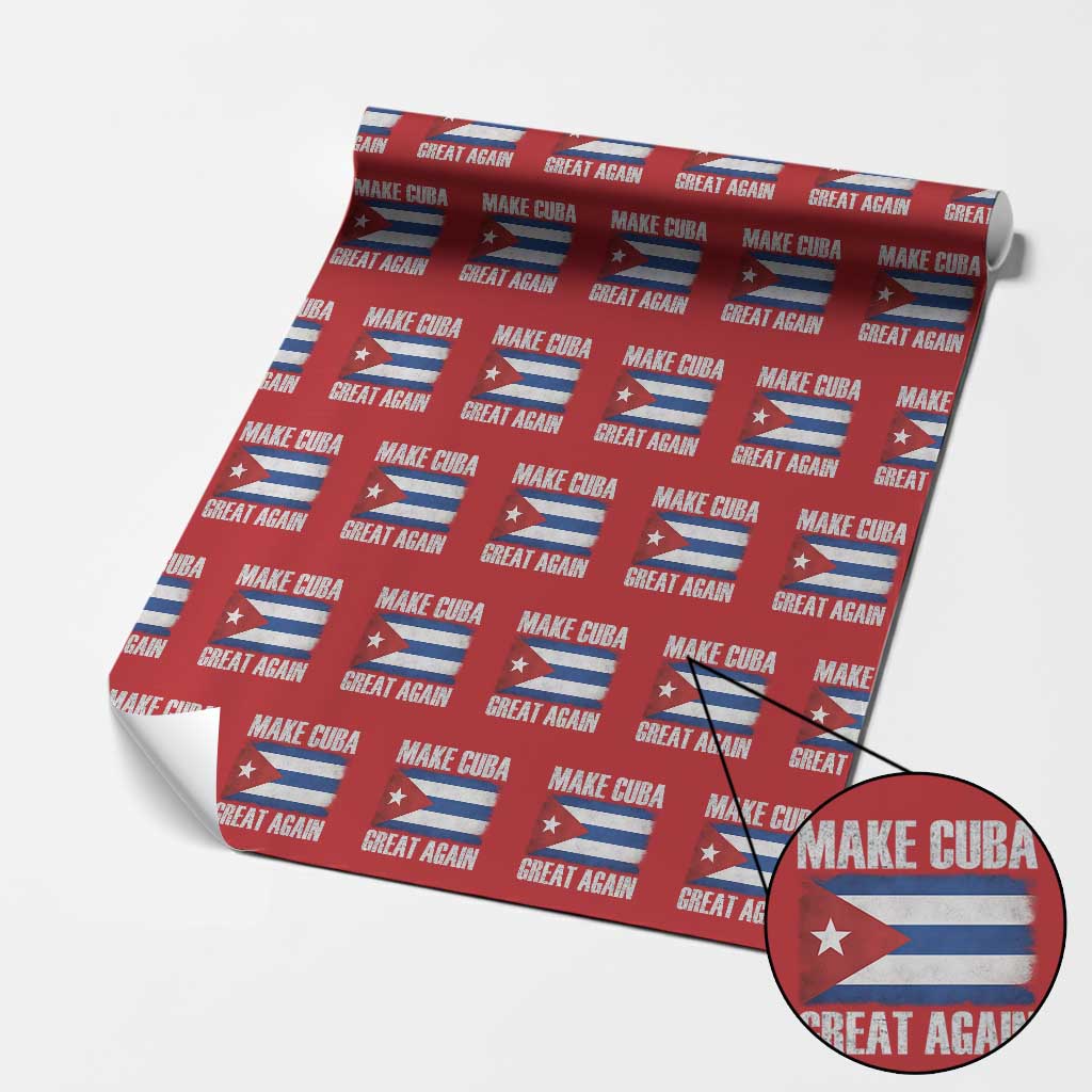 Make Cuba Great Again Wrapping Paper Roll Vintage Cuban Map