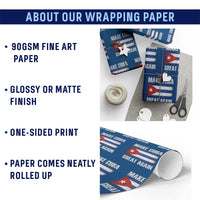 Make Cuba Great Again Wrapping Paper Roll Vintage Cuban Map