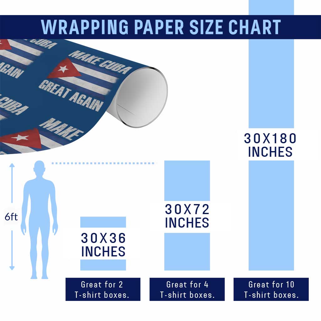 Make Cuba Great Again Wrapping Paper Roll Vintage Cuban Map
