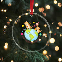 Make Everyday Earth Day Crystal Glass Ornament Funny Cat Lover Gift