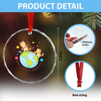 Make Everyday Earth Day Crystal Glass Ornament Funny Cat Lover Gift