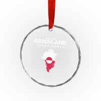 Make Greenland Great Again Crystal Glass Ornament Act USA 51st State Greenland
