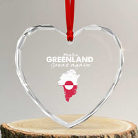 Make Greenland Great Again Heart Crystal Glass Ornament Act USA 51st State Greenland