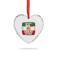 Make Iran Great Again Heart Crystal Glass Ornament MIGA Vintage Persian Lion Flag