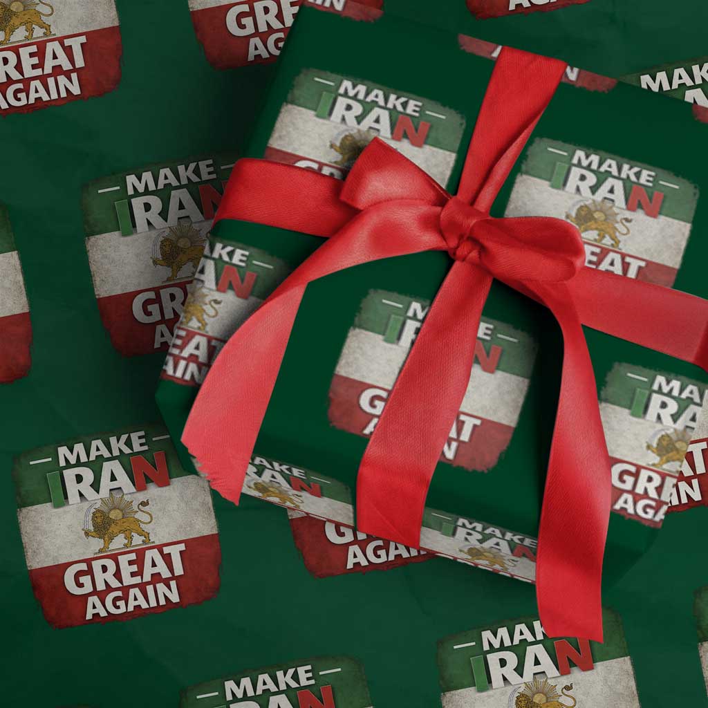 Make Iran Great Again Wrapping Paper Roll MIGA Vintage Persian Lion Flag
