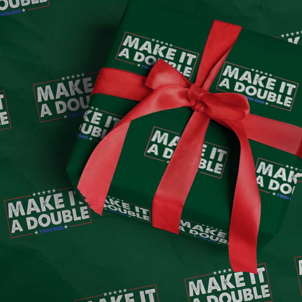 Make It A Double Twin Dad Wrapping Paper Roll Soon to Be Daddy Funny Father's Day