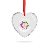 Make Lying Wrong Again Make America Think Again Heart Crystal Glass Ornament Human’s Rights Hand Peace - Wonder Print Shop