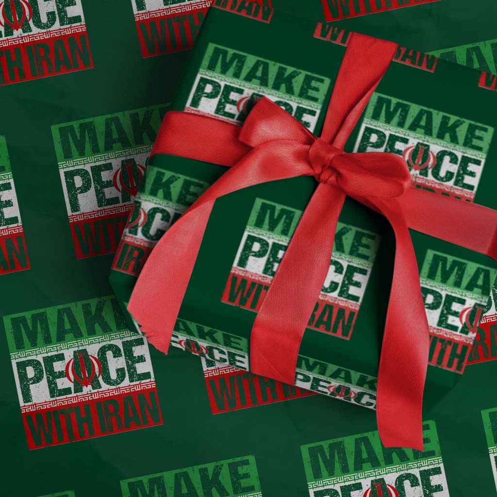 Make Peace With Iran Wrapping Paper Roll Peace Pacifist Stop War In Middle East