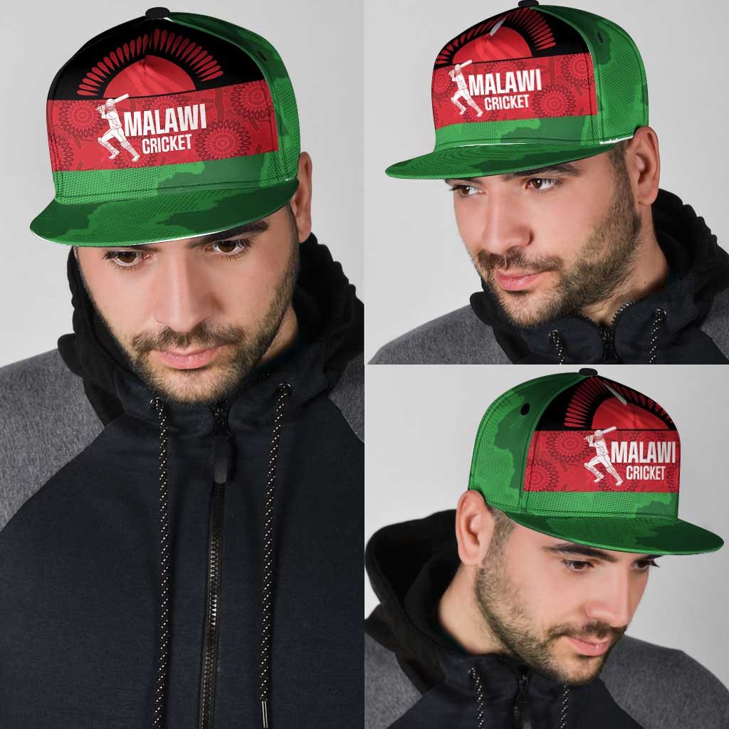 Malawi Cricket Snapback Cap Go Champions Flag Style - Wonder Print Shop