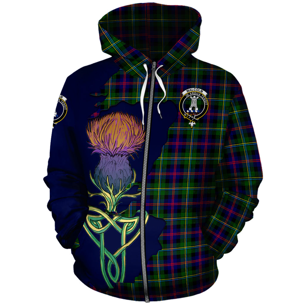 malcolm-tartan-plaid-hoodie-tartan-crest-with-thistle-and-scotland-map-hoodie