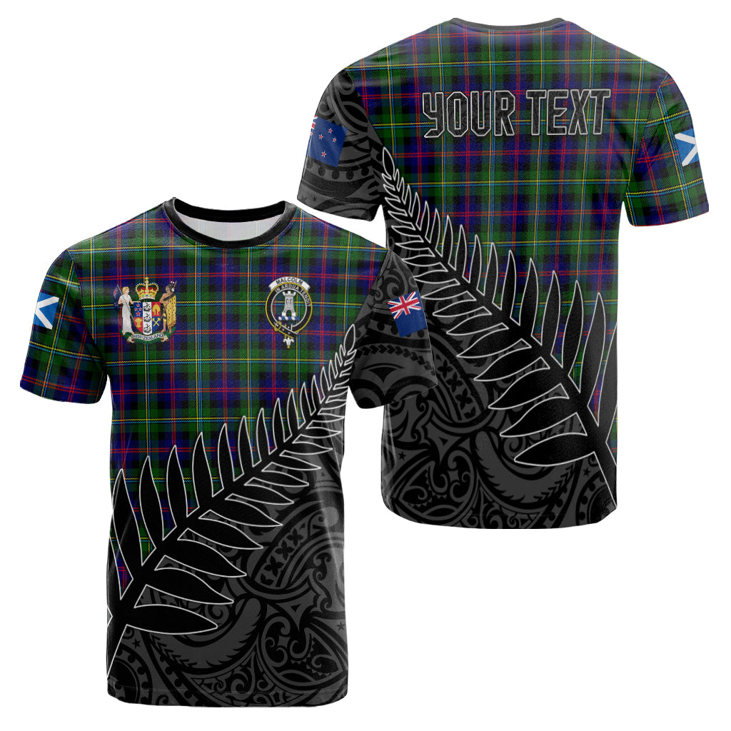 malcolm-tartan-family-crest-t-shirt-with-fern-leaves-and-coat-of-arm-of-nea-zealand
