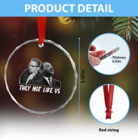 Malcolm X and MLK Crystal Glass Ornament They Not Like Us - Wonder Print Shop