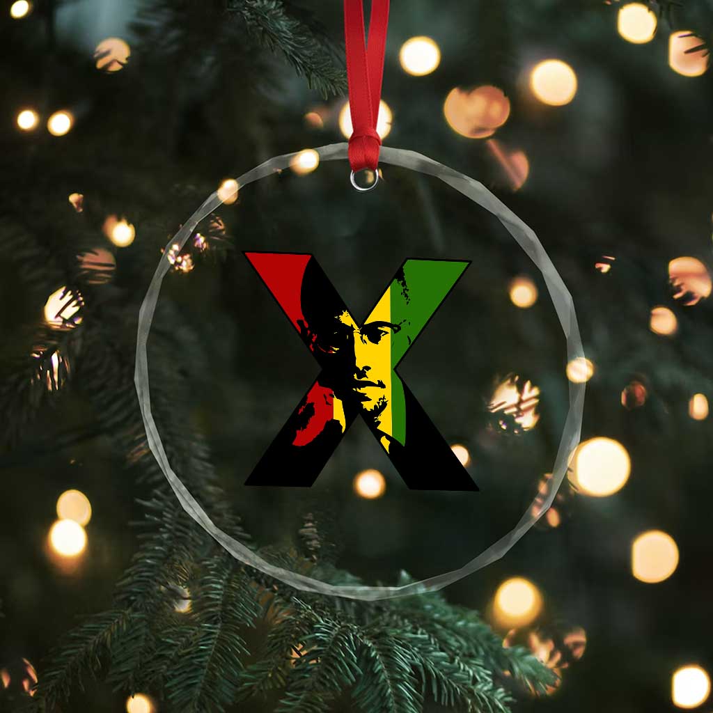 Malcolm X Crystal Glass Ornament African American Heritage Gift - Wonder Print Shop