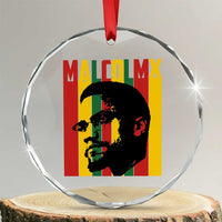 Malcolm X Crystal Glass Ornament Pan African Flag Black History - Wonder Print Shop