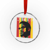 Malcolm X Crystal Glass Ornament Pan African Flag Black History - Wonder Print Shop