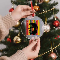 Malcolm X Crystal Glass Ornament Pan African Flag Black History - Wonder Print Shop