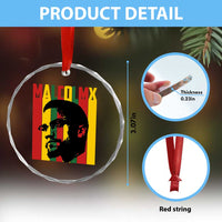 Malcolm X Crystal Glass Ornament Pan African Flag Black History - Wonder Print Shop
