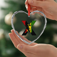 Malcolm X Heart Crystal Glass Ornament African American Heritage Gift - Wonder Print Shop