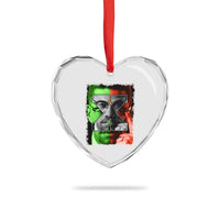 Malcolm X Heart Crystal Glass Ornament Black History Month - Wonder Print Shop