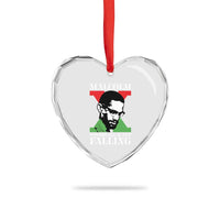 Malcolm X Heart Crystal Glass Ornament Stumbling Is Not Falling Black History Leader TS12