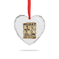 Malcolm X Heart Crystal Glass Ornament Stumbling Is Not Falling Historical Poster TS12