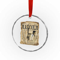 Malcolm X Historical Newspaper Crystal Glass Ornament Stumbling Is Not Falling Black History TS12