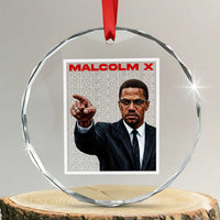 Malcolm X Legend Crystal Glass Ornament African American Activist Legacy - Wonder Print Shop