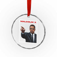 Malcolm X Legend Crystal Glass Ornament African American Activist Legacy - Wonder Print Shop