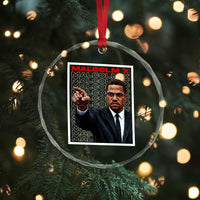 Malcolm X Legend Crystal Glass Ornament African American Activist Legacy - Wonder Print Shop