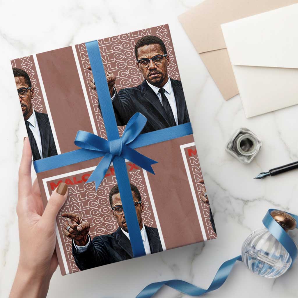 Malcolm X Legend Wrapping Paper Roll African American Activist Legacy - Wonder Print Shop